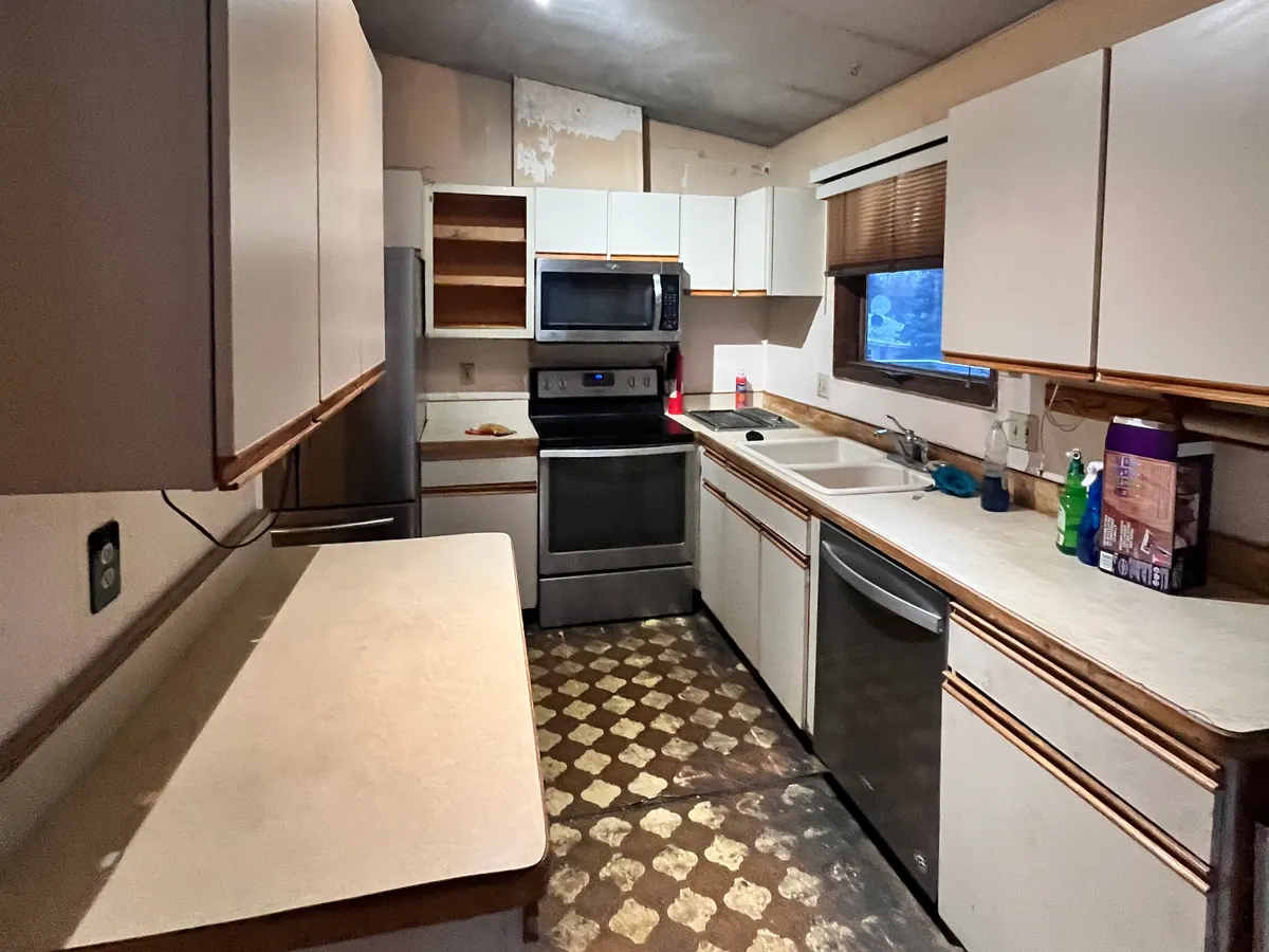 Split-level flip, inside and out — University Area — before